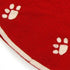 Handmade Christmas Tree Skirt in Felt - Paw Prints on Red - 60" - ARCADIA HOME